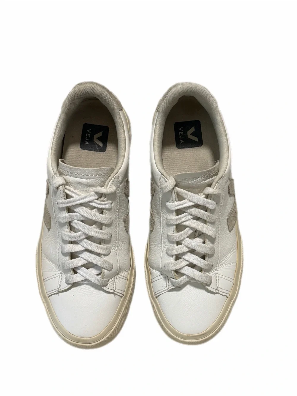 Veja Campo Leather White Natural Size 6